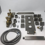 16"x31" Luxury Ceiling Mount LED Rainfall Thermostatic Shower System - Cascada Showers