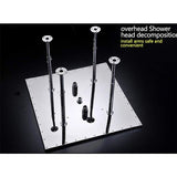 Cascada Luxury 20" Square Ceiling Mounted Thermostatic Shower System, 4 Rainfall Function With SPA Misty, Rainfall, Hand shower, Side Spray Mode shower head, thermostatic shower, rain shower, rain shower faucet, shower head sets for bathroom