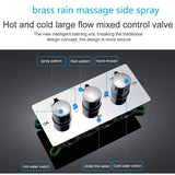 20" Square LED Ceiling Mounted Thermostatic Shower System - Cascada Showers