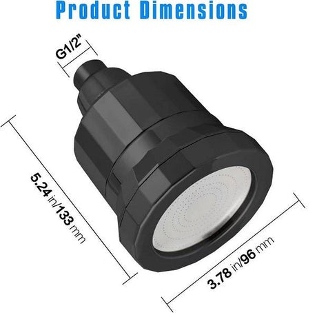 20-Stage Filtered Rainfall Shower Head 360° Universal Rotation - Cascada Showers