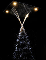23"x31" Luxurious Classic Design recessed waterfall & rainfall LED shower system – 6 mode - Cascada Showers