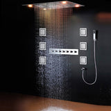 Handheld shower with holder and hose from Cascada LED shower system