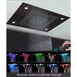 23x31 LED shower system showing soft rain curtain water pattern