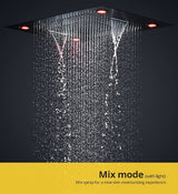 23"x31" Luxurious Classic Design waterfall & rainfall LED shower system – 6 mode - Cascada Showers
