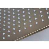 24"x48" Ceiling Mount Rainfall LED Shower Head, include Shower Arm - Cascada Showers