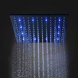 31" Luxury Ceiling Mount LED Rainfall Thermostatic Shower Set - Cascada Showers showerhead system rain head shower handheld set complete led bathroom waterfall heads light rainfall Thermostatic 6 Massage Jets Spray Body Shower Set for lights bathroom set Antique Brushed Brass Finish color change wall complete shower set bathroom Cascada Luxury Bathroom Shower Set with Luxury Water Power LED Shower Head (Ceiling Mount) Rainfall Thermostatic 6 Massage Jets Spray Body Shower Set