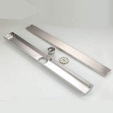 40" Stainless Steel Insert Linear Floor Drain for Shower, Rectangle - Cascada Showers