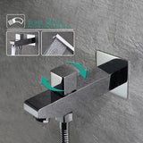 Cascada Luxury 22” Music LED shower system (Wall Mounted) with Single Valve & LCD Display, 3 function (Rain, Waterfall & Hand Shower) & Remote Control 64 Color Lights (Matt Black) cascada system LED bluetooth shower head with handheld speaker hot cold music rain rainfall musical light showerhead body spray jet waterfall lifting rod wall mounted high pressure thermostatic mixer black matte chrome oilrubbed bronze remote control