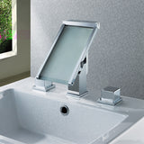 LED Waterfall Bathroom Sink Faucet