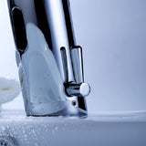 Cascada Touch Free Automatic Sensor Sink Faucet with Temperature Control Handle (Hot & Cold), Chrome touchless faucet bathroom sensor adapter restroom automatic sink hands free chrome vanity faucets touch brass material water contemporary design hot cold mixing valve plated sensors faucet heavy duty automatically turned on-off low power consumptions