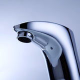 Cascada Touch Free Automatic Sensor Sink Faucet with Temperature Control Handle (Hot & Cold), Chrome touchless faucet bathroom sensor adapter restroom automatic sink hands free chrome vanity faucets touch brass material water contemporary design hot cold mixing valve plated sensors faucet heavy duty automatically turned on-off low power consumptions