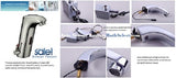Cascada Touch Free Automatic Sensor Sink Faucet with Temperature Control Handle (Hot & Cold), Chrome touchless faucet bathroom sensor adapter restroom automatic sink hands free chrome vanity faucets touch brass material water contemporary design hot cold mixing valve plated sensors faucet heavy duty automatically turned on-off low power consumptions