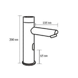 EcoSprint sensor tap Measurement diagram for single-hole mounting