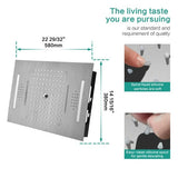 Cascada 15"x23" Palermo Digital LED Music Shower System - Cascada Showers