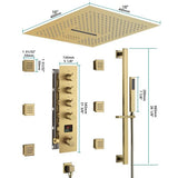 Cascada 16" Turin Digital Rainfall LED music Shower System - Cascada Showers