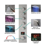 Cascada 16"x28" Matera Digital Rainfall Bluetooth LED Shower System - Cascada Showers