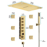 Cascada 16"x28" Matera Digital Rainfall music LED Shower System - Cascada Showers