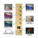 Cascada 16"x28" Sorrento Digital Waterfall Bluetooth LED Shower System - Cascada Showers