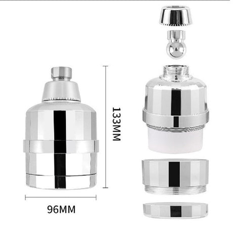 Cascada 20-Stage Filtered Rainfall Shower Head 360° Universal Rotation - Cascada Showers
