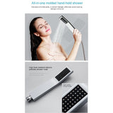 showerhead system rain head shower handheld set complete led bathroom waterfall heads light rainfall Thermostatic 6 Massage Jets Spray Body Shower Set for lights bathroom set Antique Brushed Brass Finish color change wall complete shower set bathroom