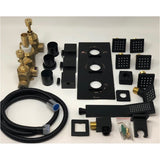 showerhead system rain head shower handheld set complete led bathroom waterfall heads light rainfall Thermostatic 6 Massage Jets Spray Body Shower Set for lights bathroom set Antique Brushed Brass Finish color change wall complete shower set bathroom