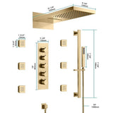 Cascada Capri 9"x22” Music LED shower system - Cascada Showers