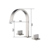 Dimension diagram showing faucet height and spout reach