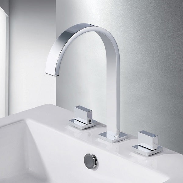 Cascada waterfall bathroom sink faucet in polished chrome