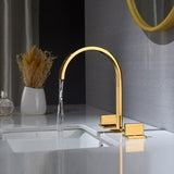 Cascada waterfall bathroom sink faucet in gold