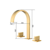 Dimension diagram showing faucet height and spout reach measurements