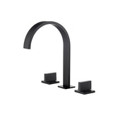 Square hot water handle in matte black finish