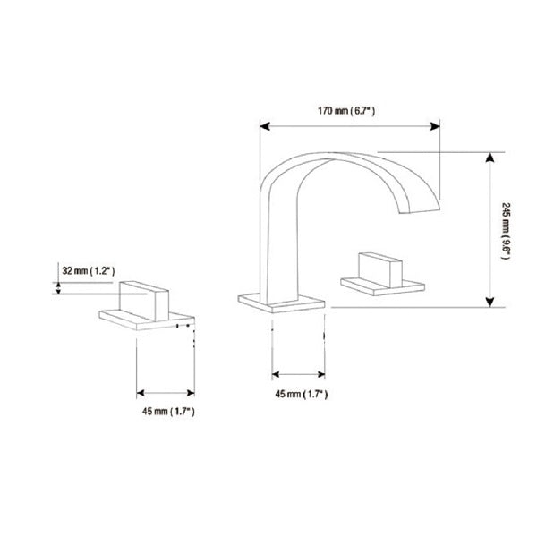 Cascada faucet components including spout handles and connection pipes