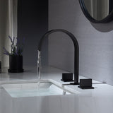 Cascada waterfall bathroom sink faucet in matte black
