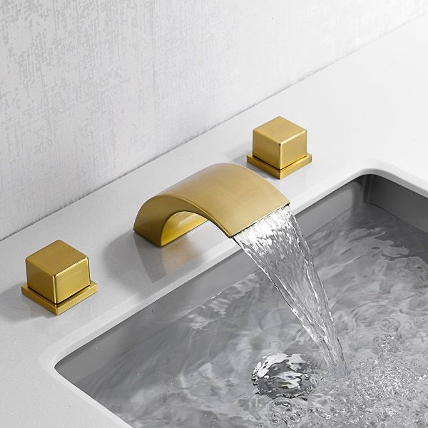 Cascada Deck Mounted Waterfall Bathroom Sink Faucet - Cascada Showers