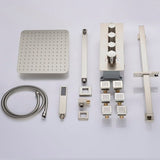 Cascada Geneva Luxury 12” Rainfall Shower set with 4 knob thermostatic Valves - Cascada Showers