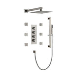Cascada Geneva Luxury 12” Rainfall Shower set with 4 knob thermostatic Valves - Cascada Showers