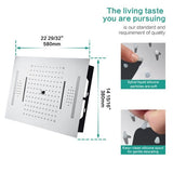 Cascada Lido 15"x23" Music LED Shower Head - Cascada Showers