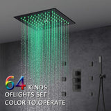 Cascada body jets and rainfall function running simultaneously with thermostatic control