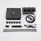 Matte black Cascada shower system with color-changing LED accent lighting
