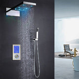 Cascada Veneto smart shower system with LCD touchscreen and 22 inch LED showerhead