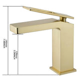 Cascada Modern Design Single Handle Bathroom Sink Faucet - Cascada Showers