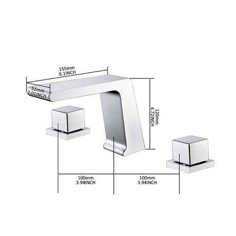 Cascada Modern Design Waterfall Bathroom Sink Faucet - Cascada Showers