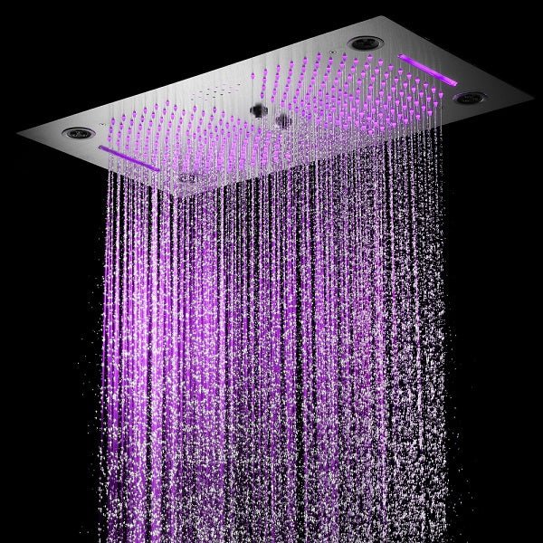 Cascada Pisa 16"x28" Music LED Shower System - Cascada Showers