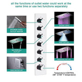 Cascada Pisa 16"x28" Music LED Shower System - Cascada Showers