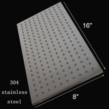 Cascada Rectangular Ceiling Mount Rainfall LED Shower Head (Include Shower Arm) - Cascada Showers