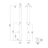 Cascada Showers Stainless Steel Outdoor Shower Panel: Upgrade Your Backyard Oasis - Cascada Showers
