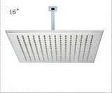 Cascada Tuscany 16" Luxury Bathroom Shower Set with LED Rainfall Shower Head, 6 Massage Jets, and Thermostatic Control - Cascada Showers