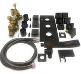 Cascada Tuscany 24" Shower System: Immersive LED Rainfall, Massage, Thermostatic - Cascada Showers