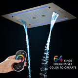 Cascada Venice 23"x31" Brushed Nickel Bluetooth LED Shower System - Cascada Showers