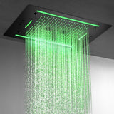 Cascada Venice 23"x31" Matte Black LED Shower System - Cascada Showers